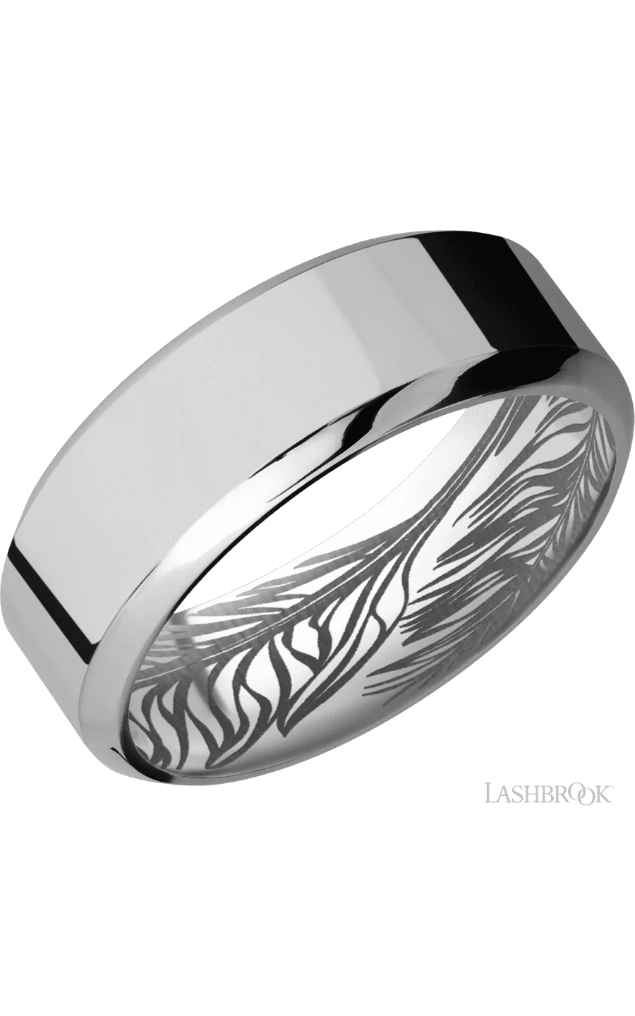 8 mm wide High Bevel Titanium band.