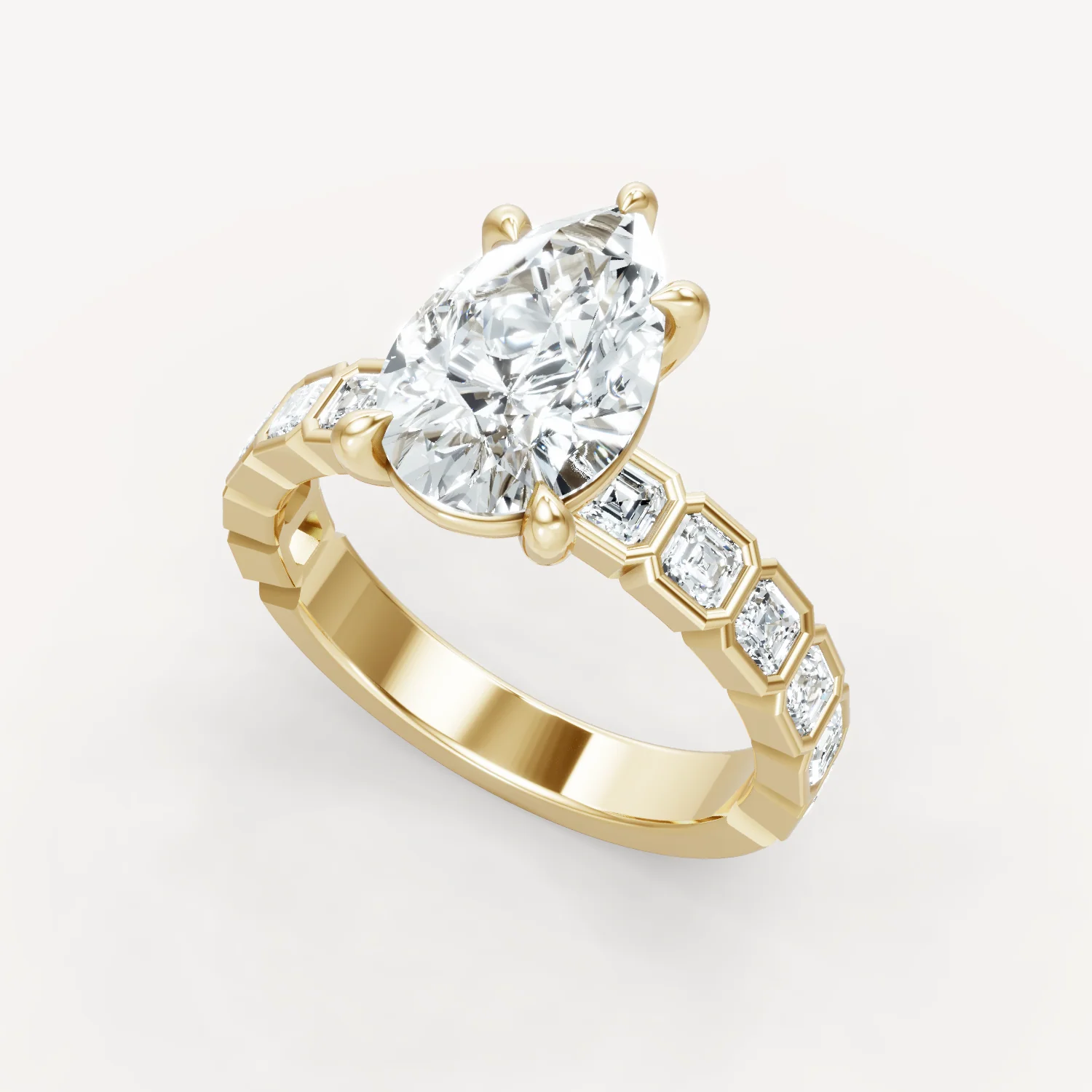 Asscher Bezel - Pear - Image 4