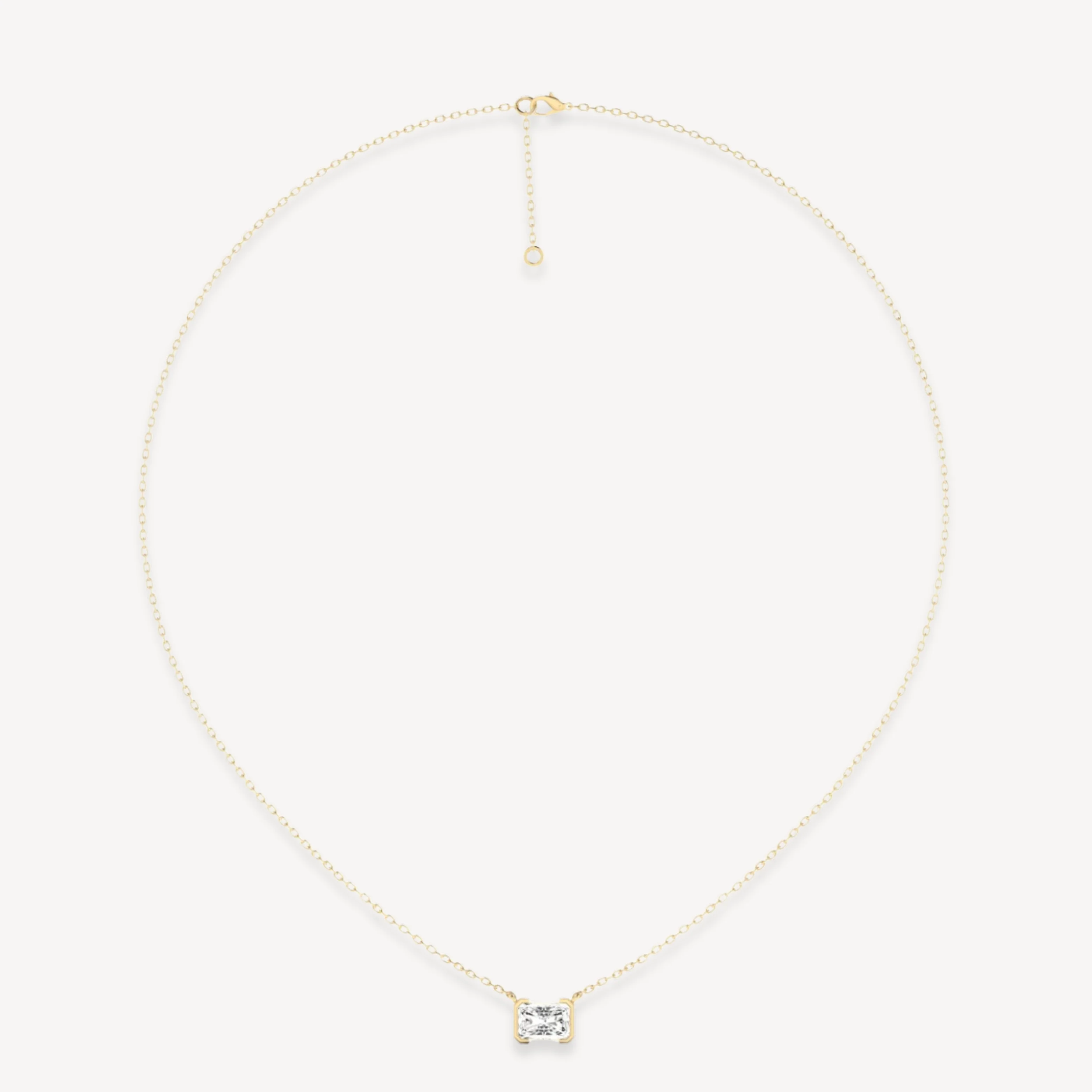Half Bezel Radiant Pendant - Image 3