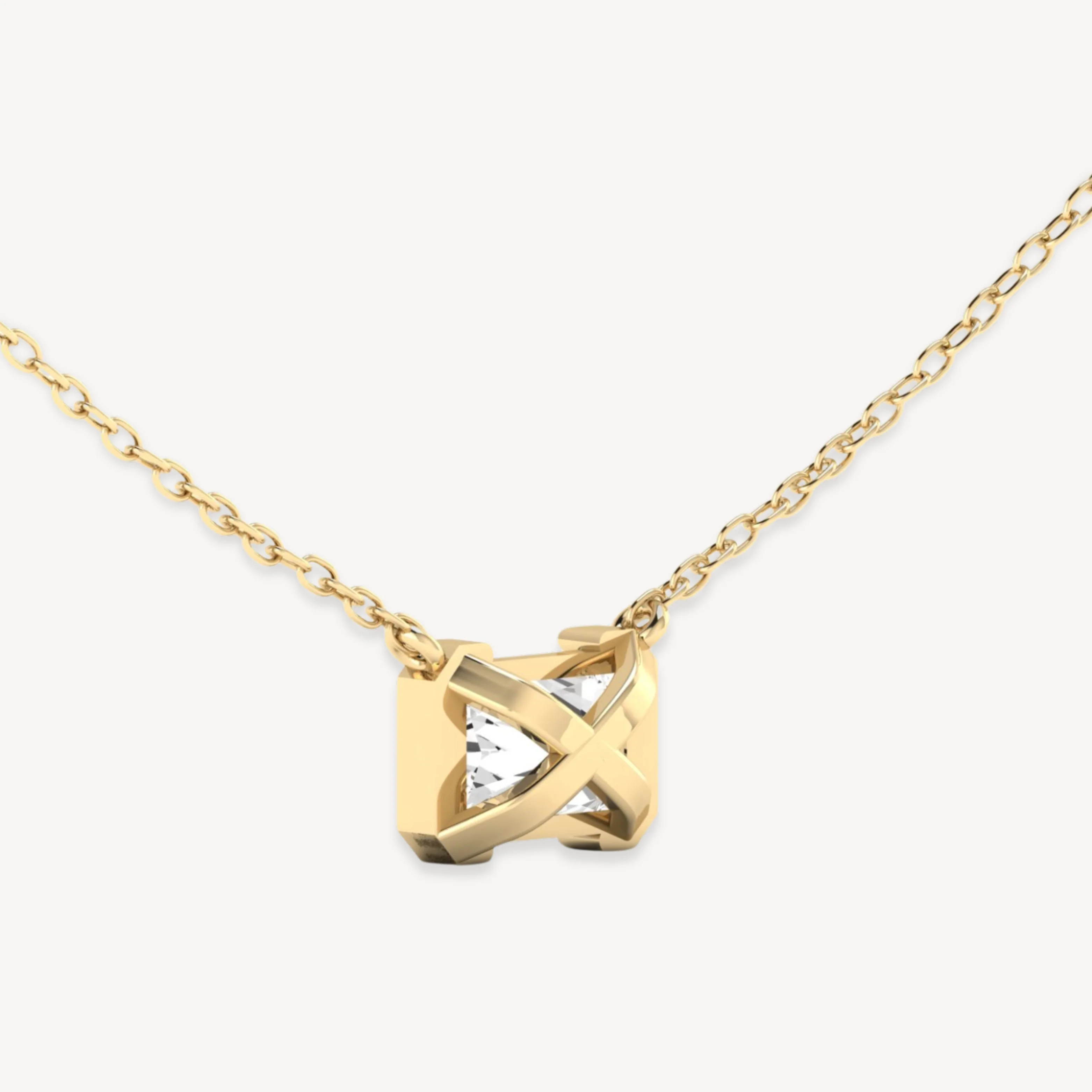Half Bezel Radiant Pendant - Image 4