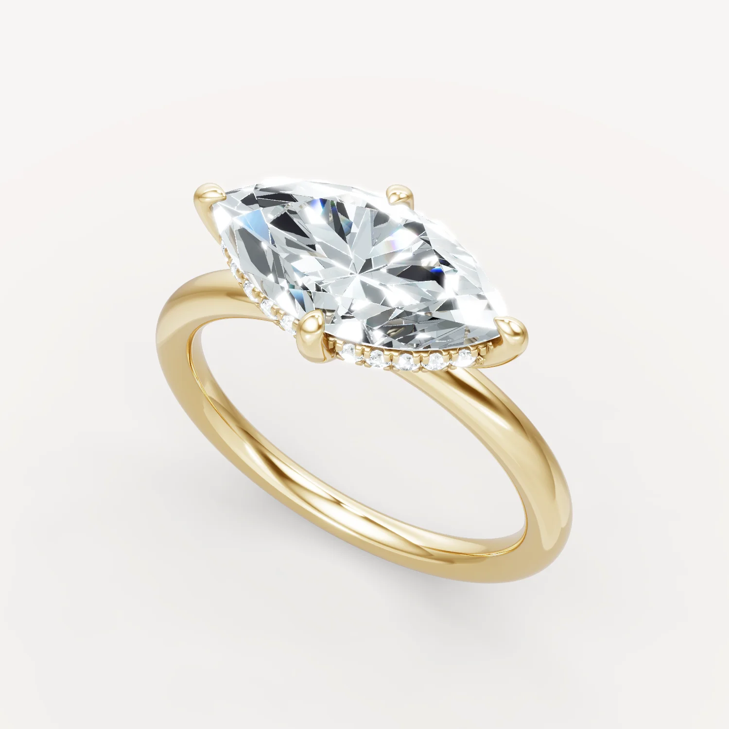 Hidden Halo Compass - Marquise - Image 4