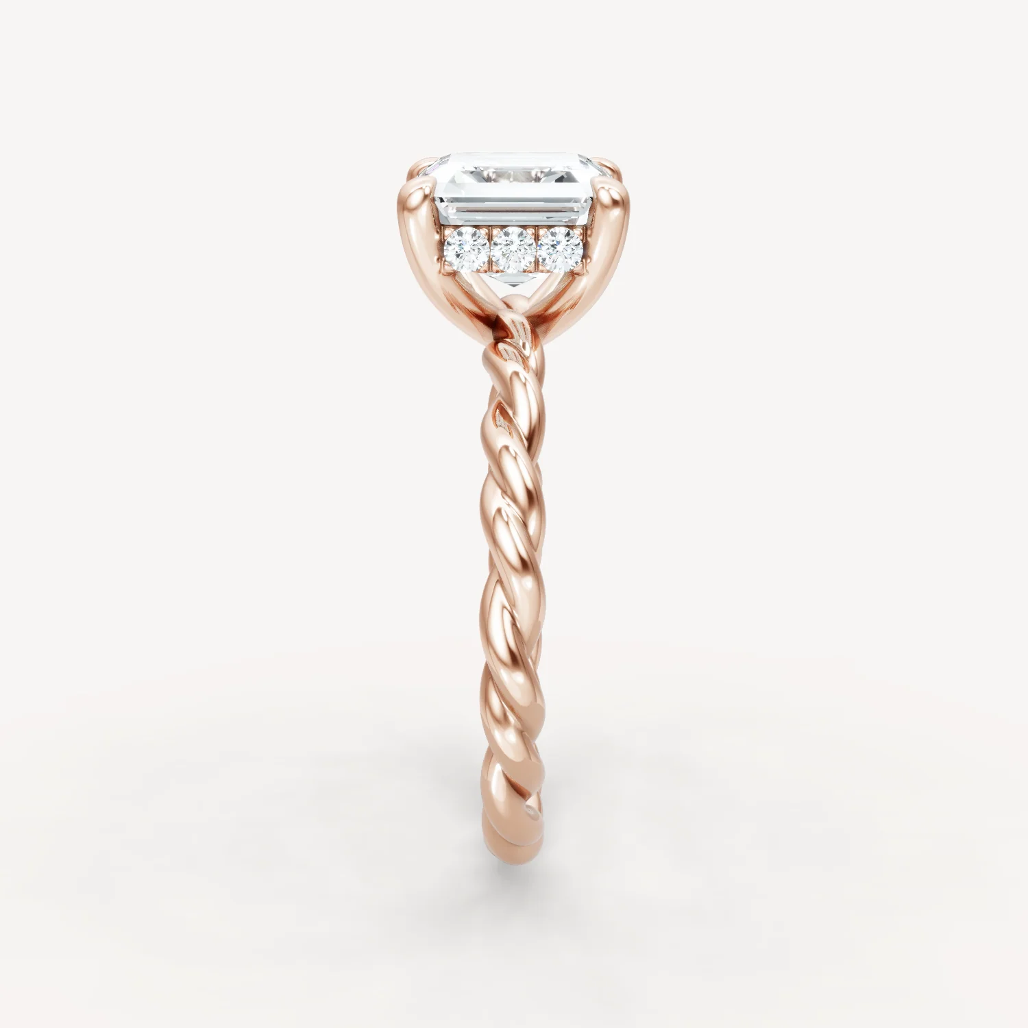 Hidden Halo Twist - Asscher - Image 10