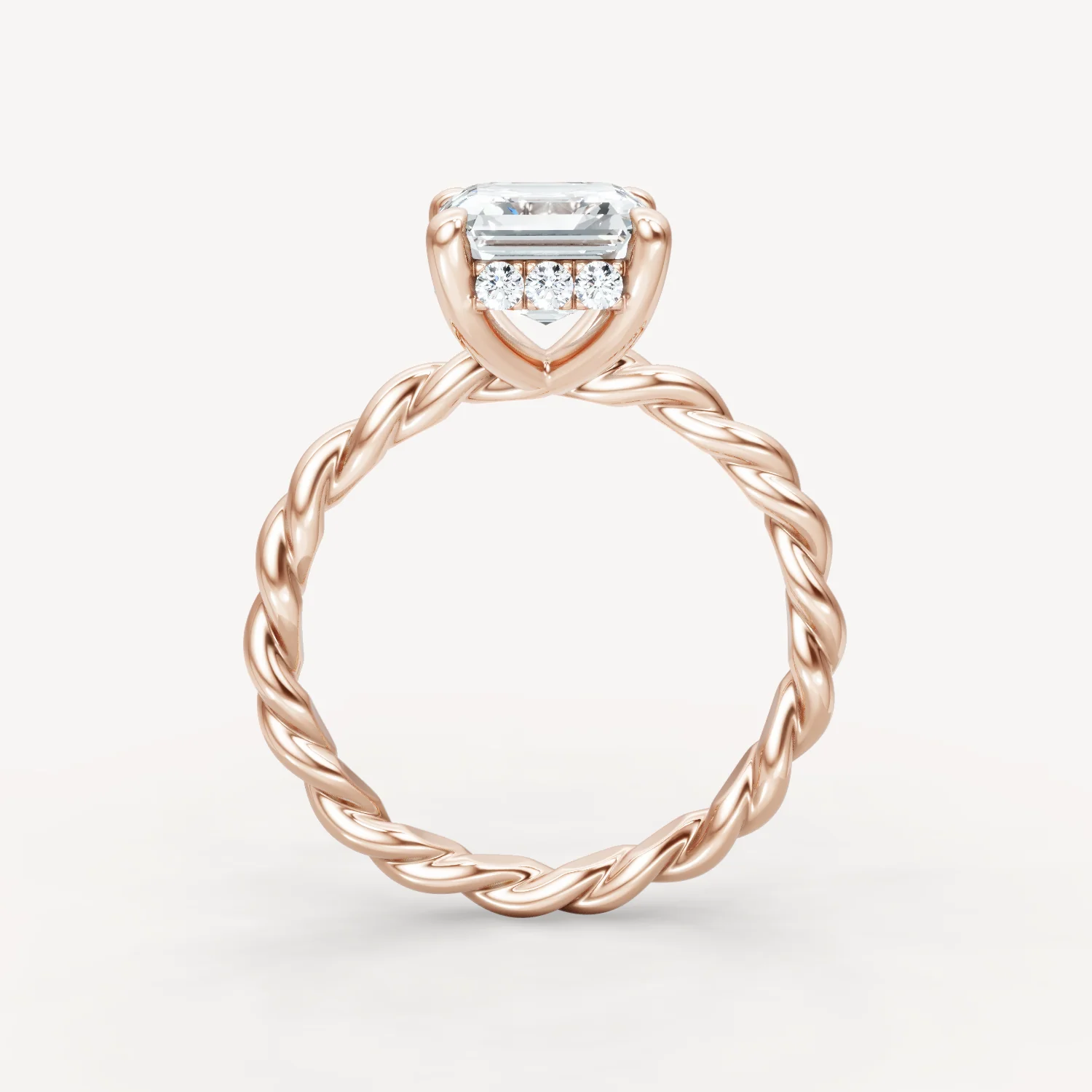 Hidden Halo Twist - Asscher - Image 12
