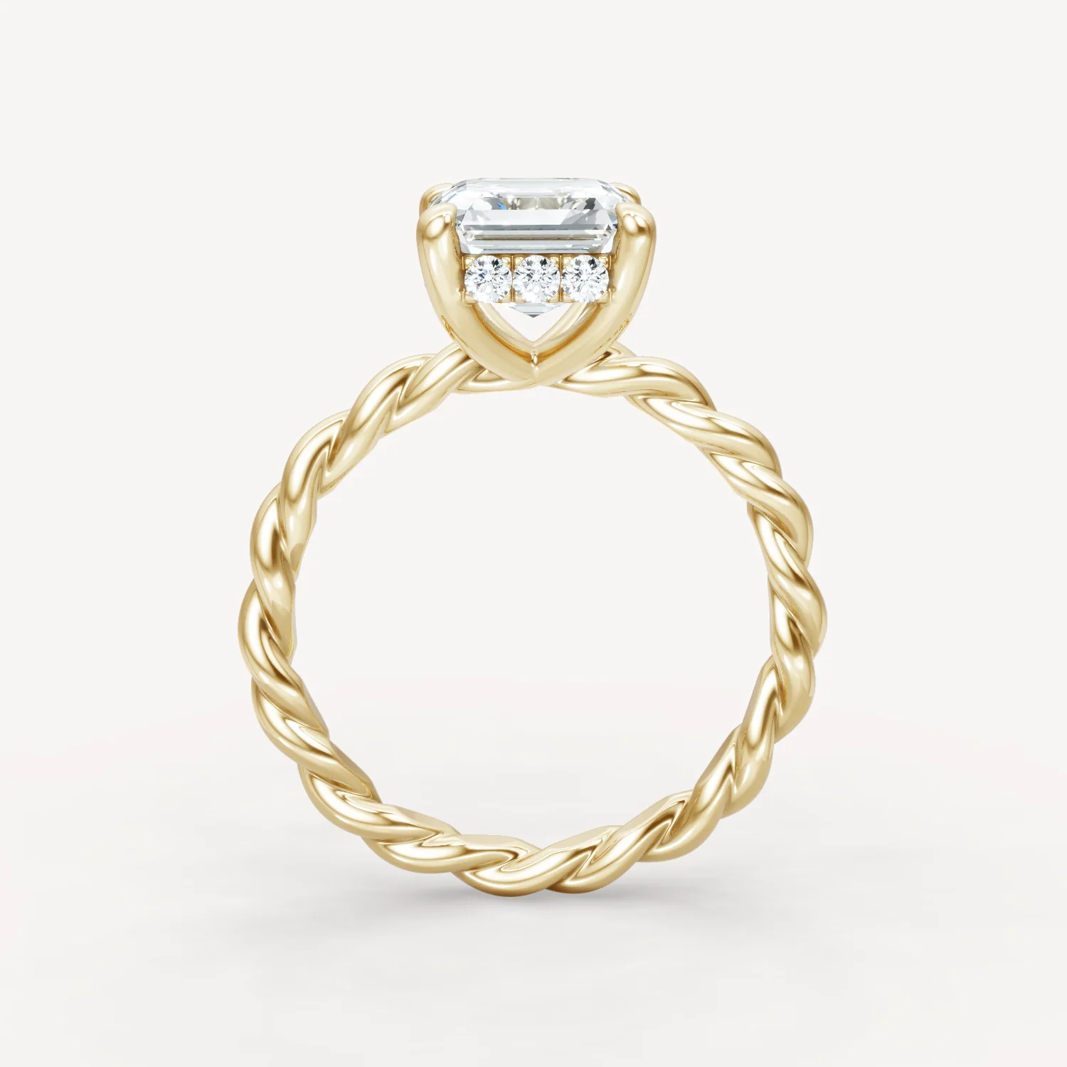 Hidden Halo Twist - Asscher - Image 3