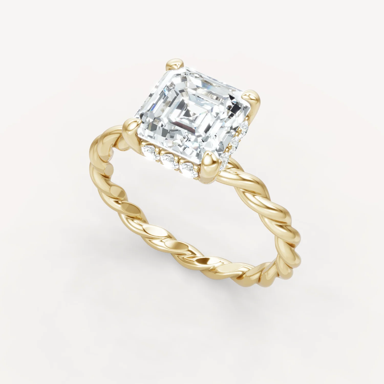 Hidden Halo Twist - Asscher - Image 4