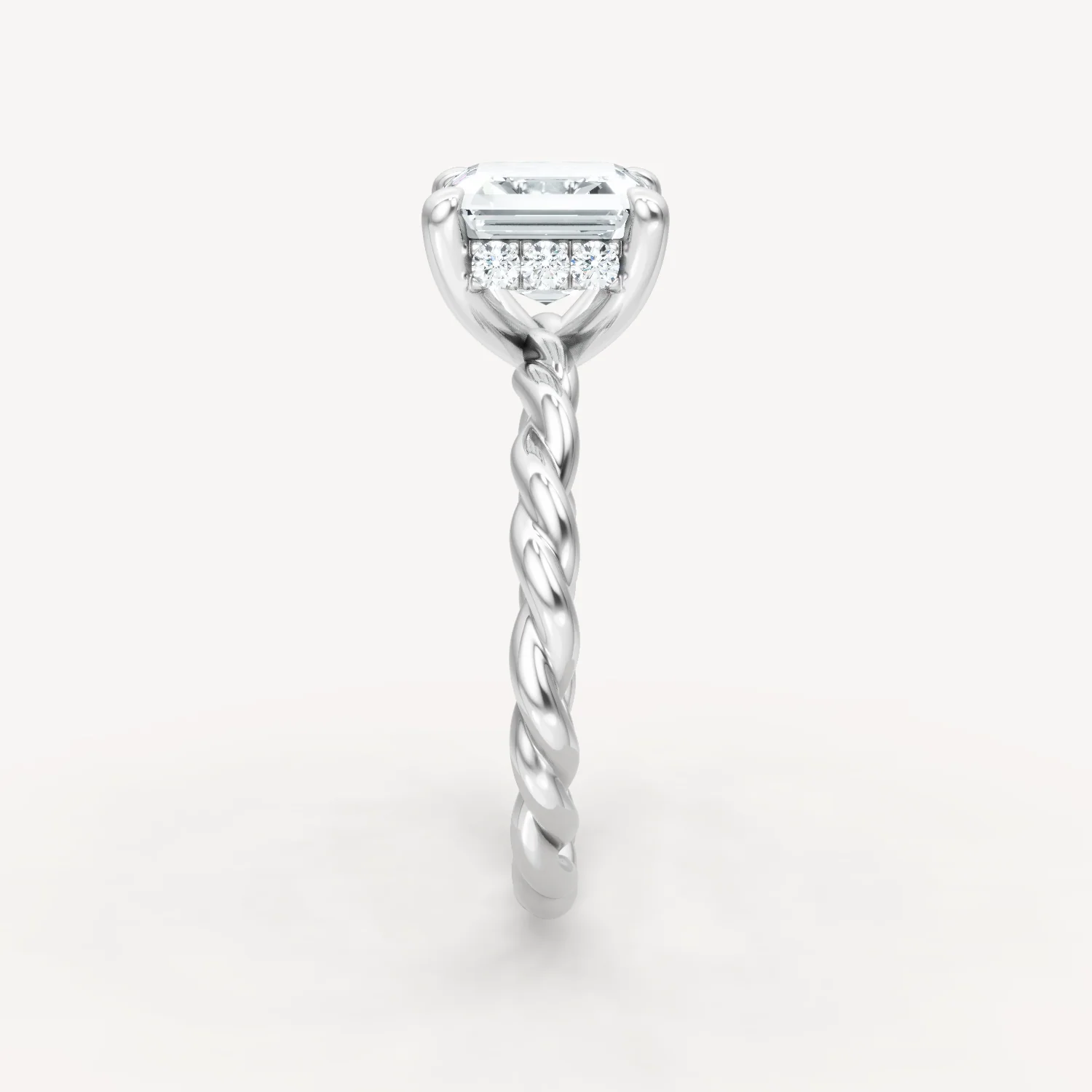 Hidden Halo Twist - Asscher - Image 6