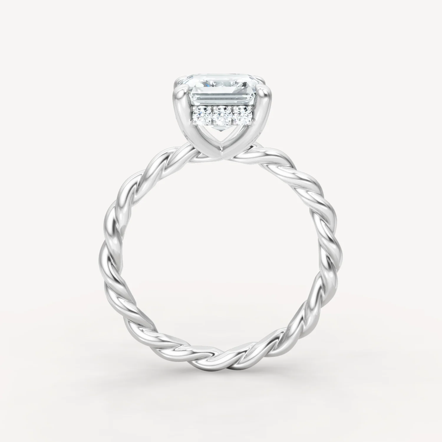 Hidden Halo Twist - Asscher - Image 7