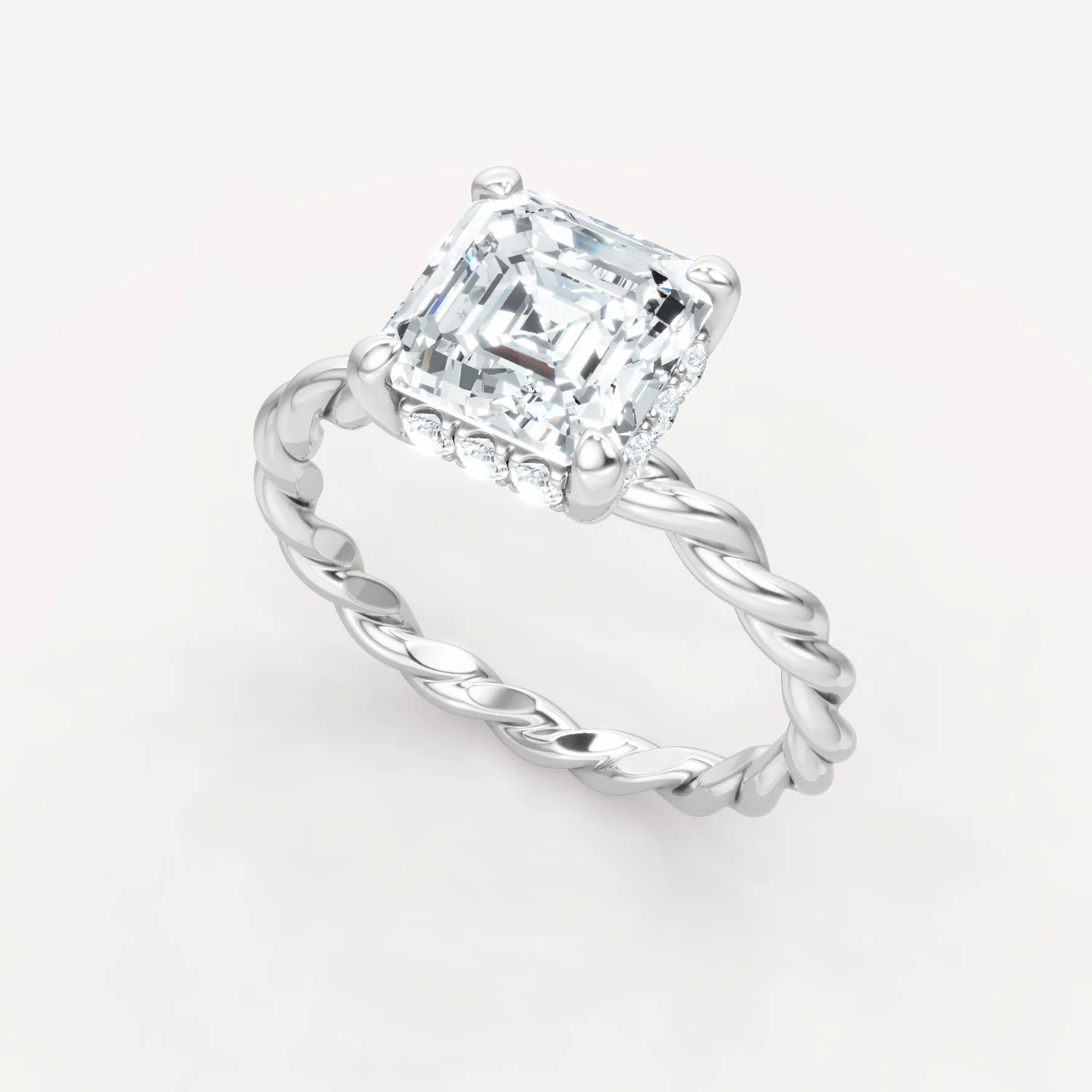 Hidden Halo Twist - Asscher - Image 8