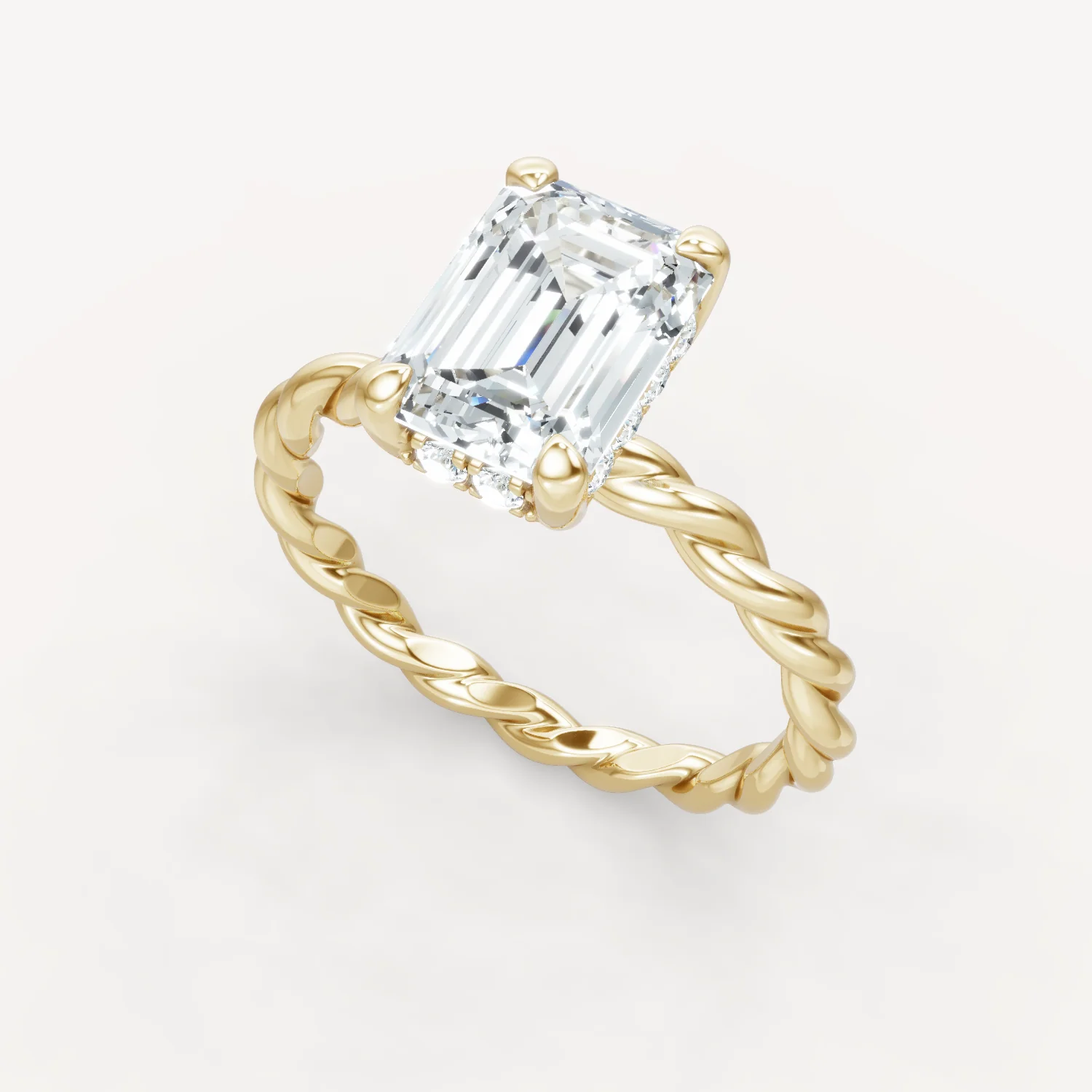 Hidden Halo Twist - Emerald - Image 4