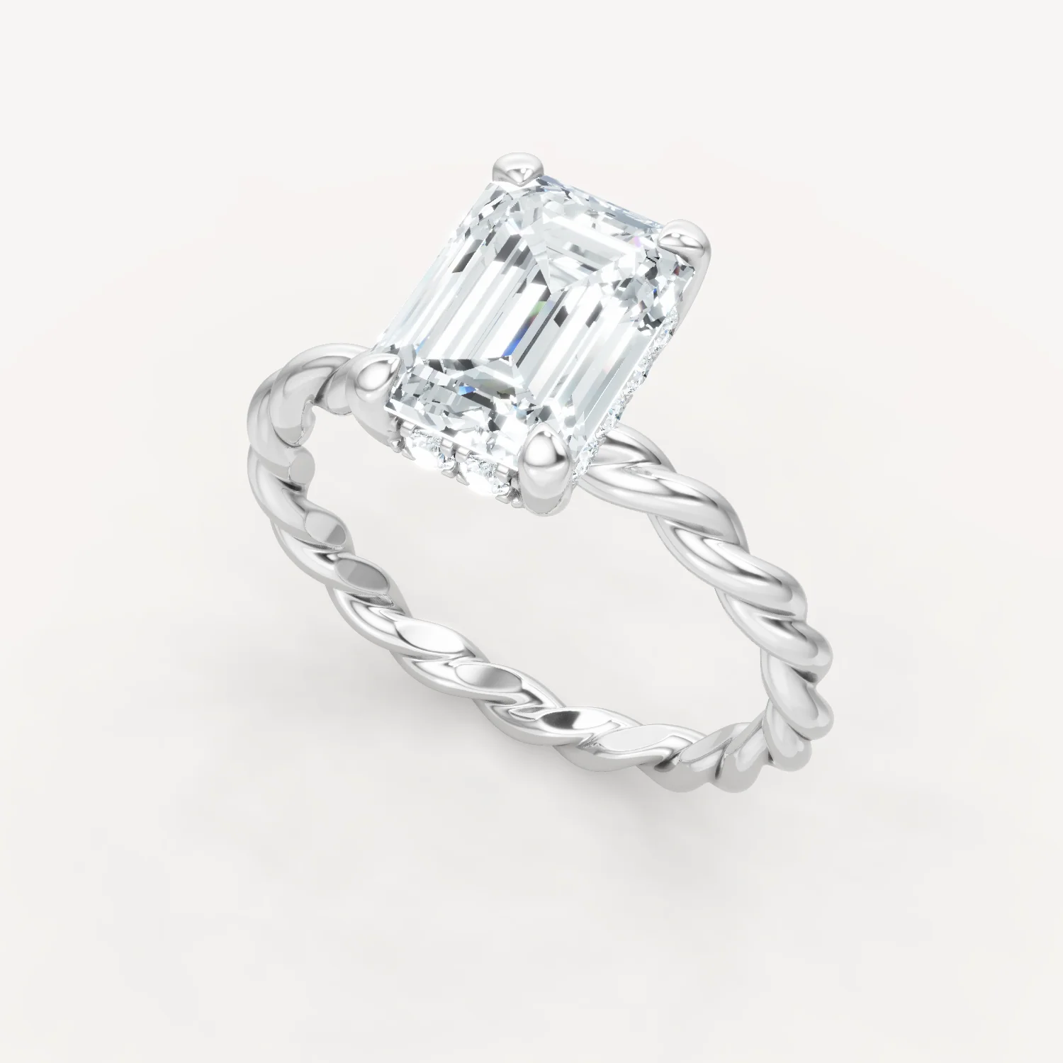 Hidden Halo Twist - Emerald - Image 8