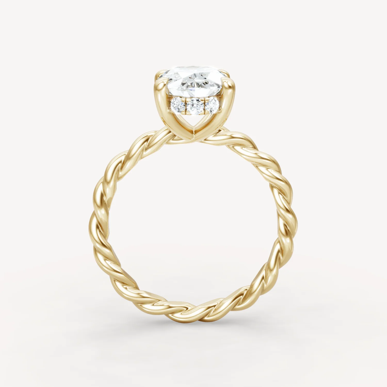 Hidden Halo Twist - Oval - Image 3