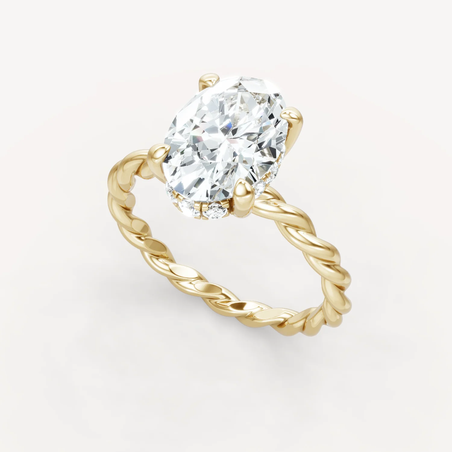 Hidden Halo Twist - Oval - Image 4
