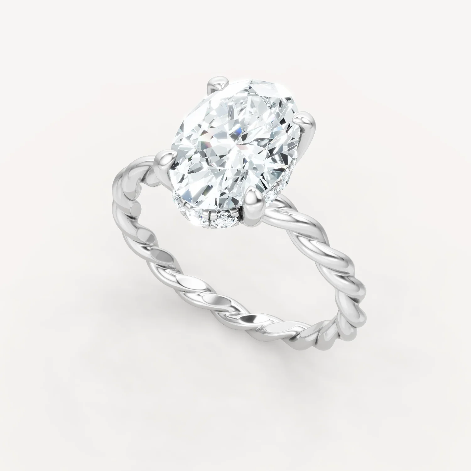Hidden Halo Twist - Oval - Image 8