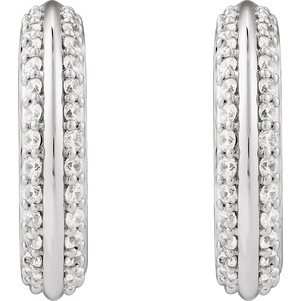 Knife Cut Diamond Hoops - Image 3