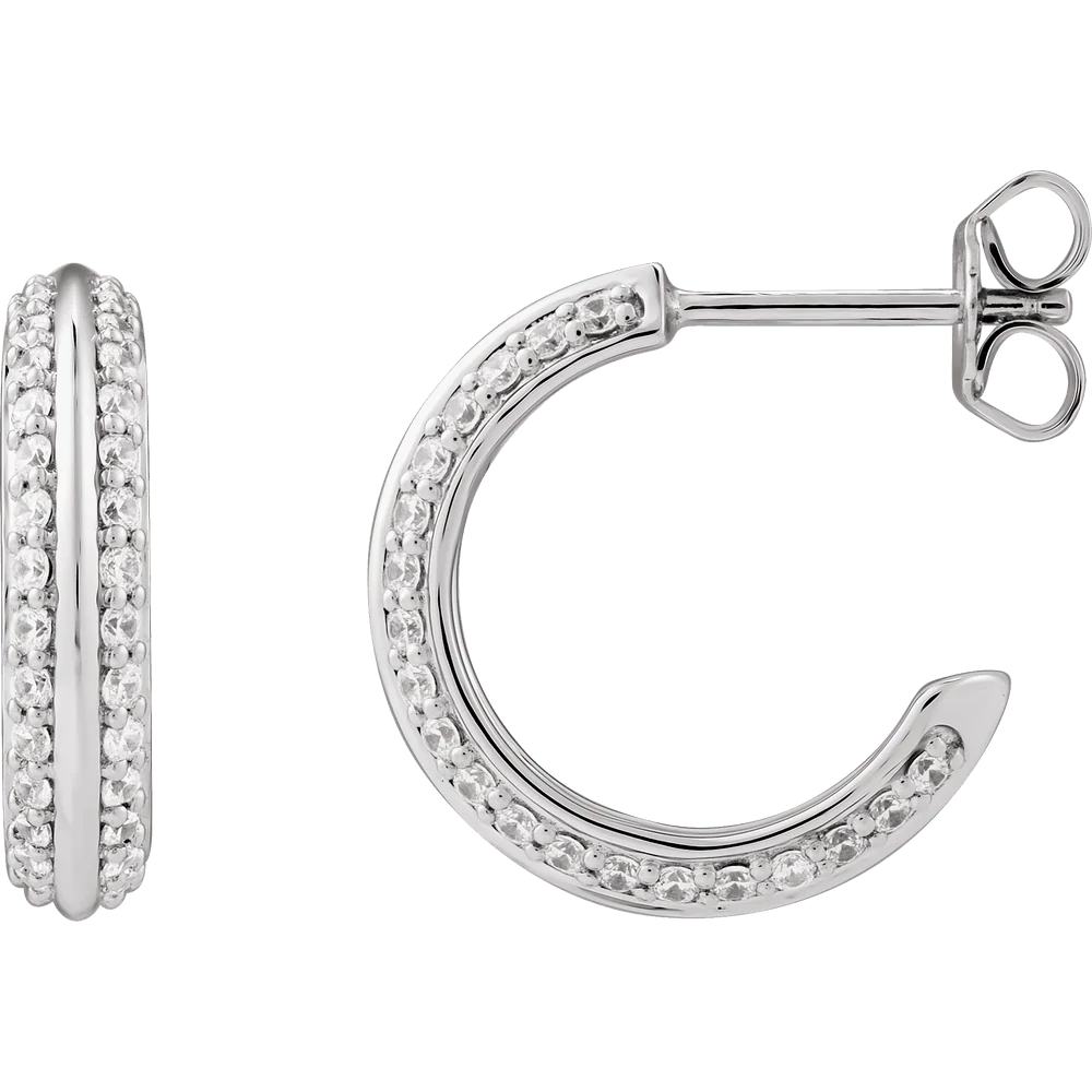 Knife Cut Diamond Hoops - Image 4