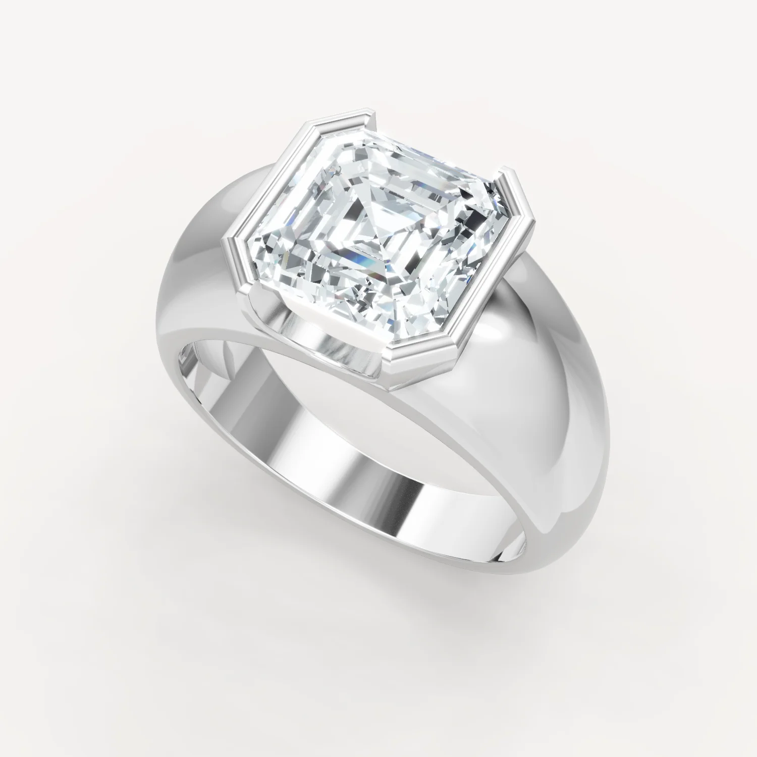 Royal Dome Ring - Asscher - Image 8