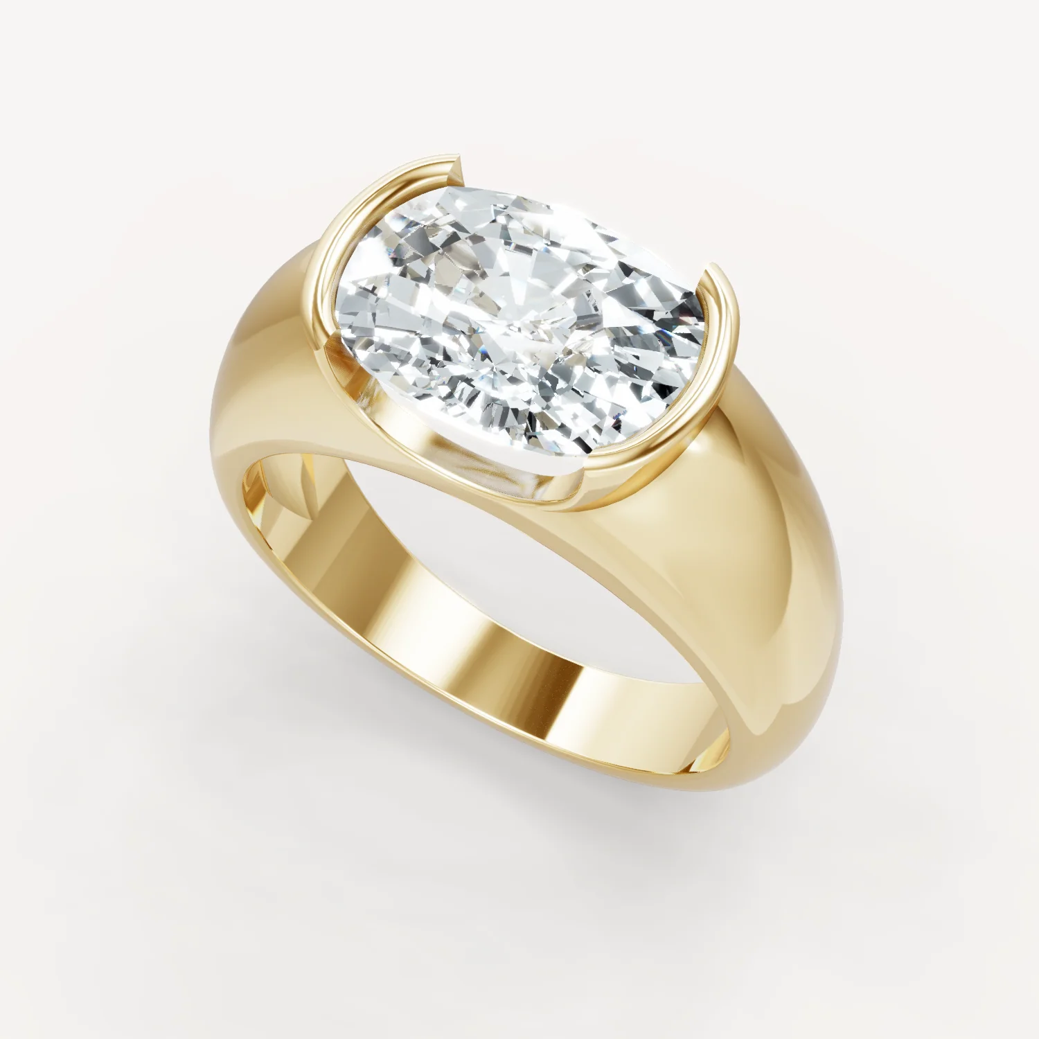 Royal Dome Ring - Elongated Cushion - Image 4