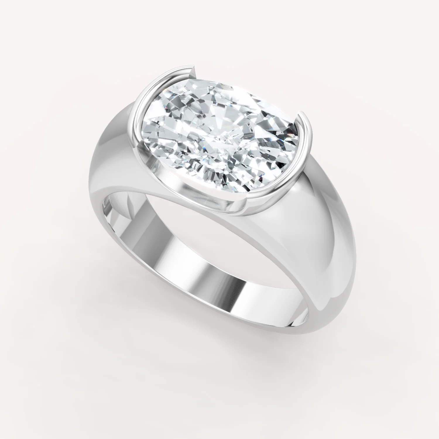 Royal Dome Ring - Elongated Cushion - Image 8