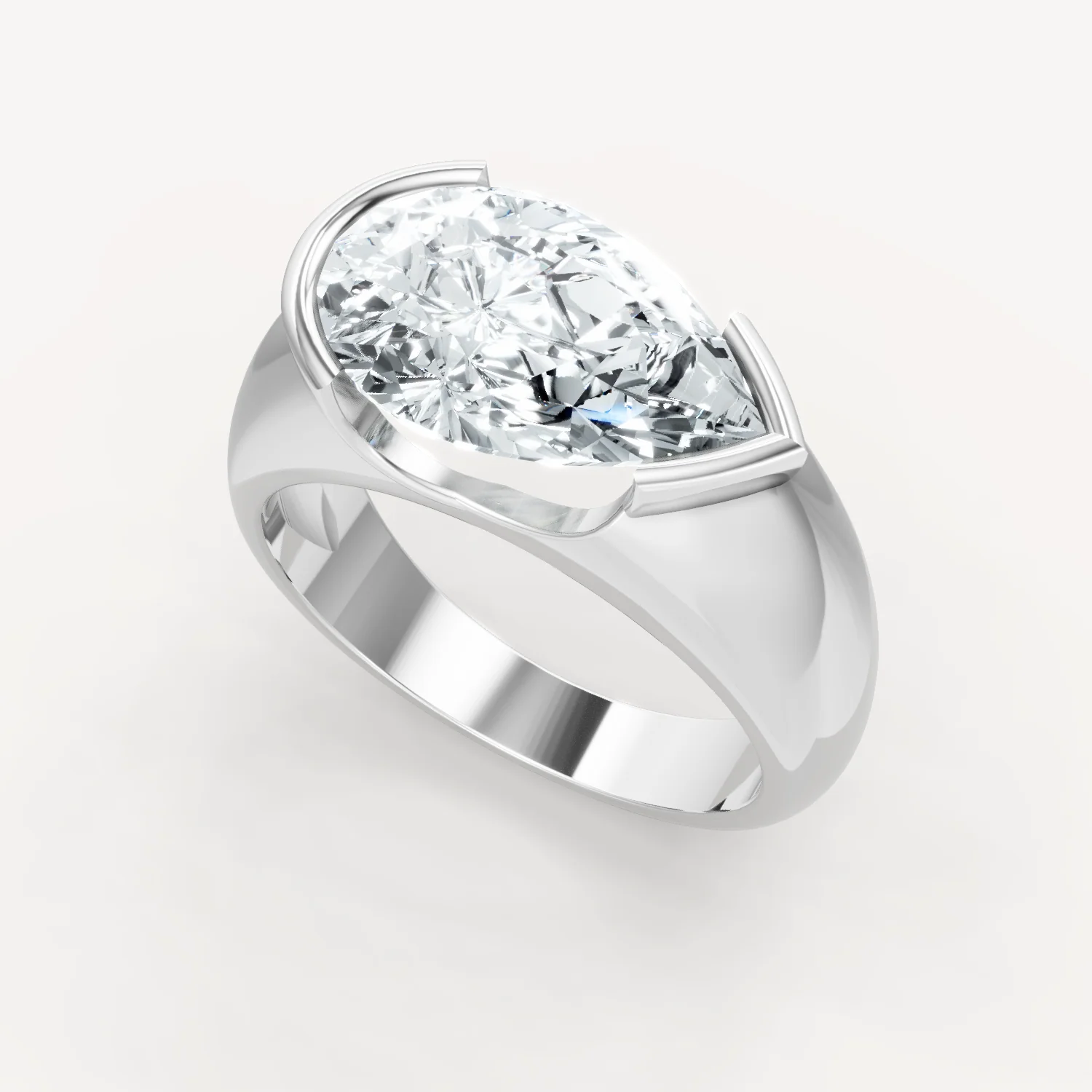 Royal Dome Ring - Pear - Image 8