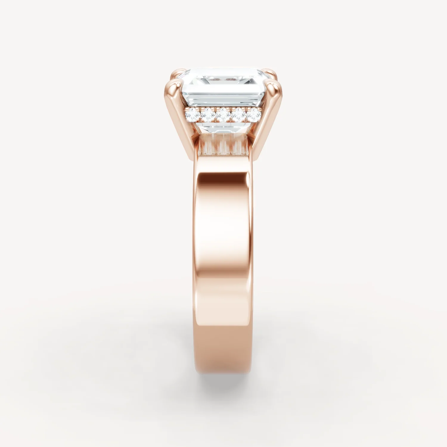 Sleek Haven Bold Hidden Halo - Asscher - Image 10