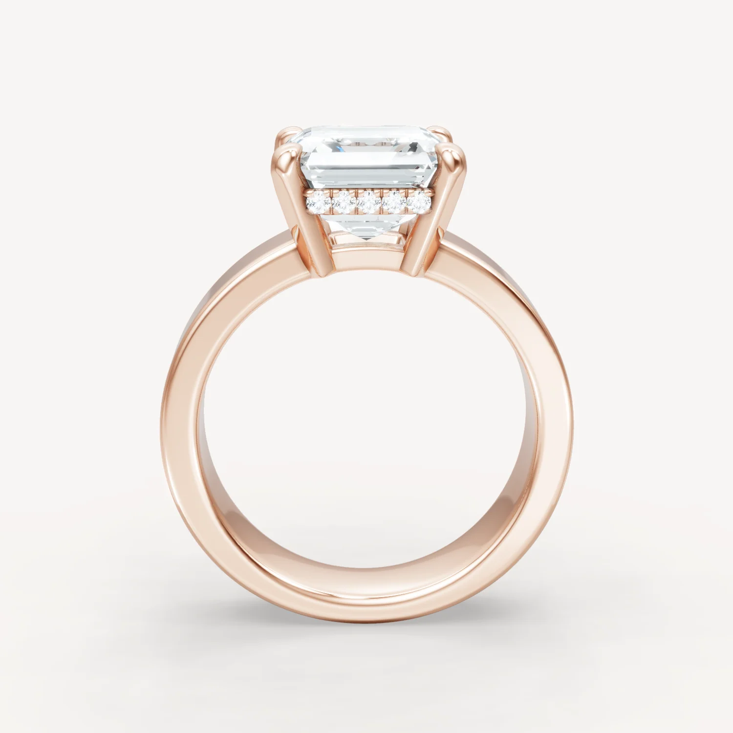 Sleek Haven Bold Hidden Halo - Asscher - Image 12