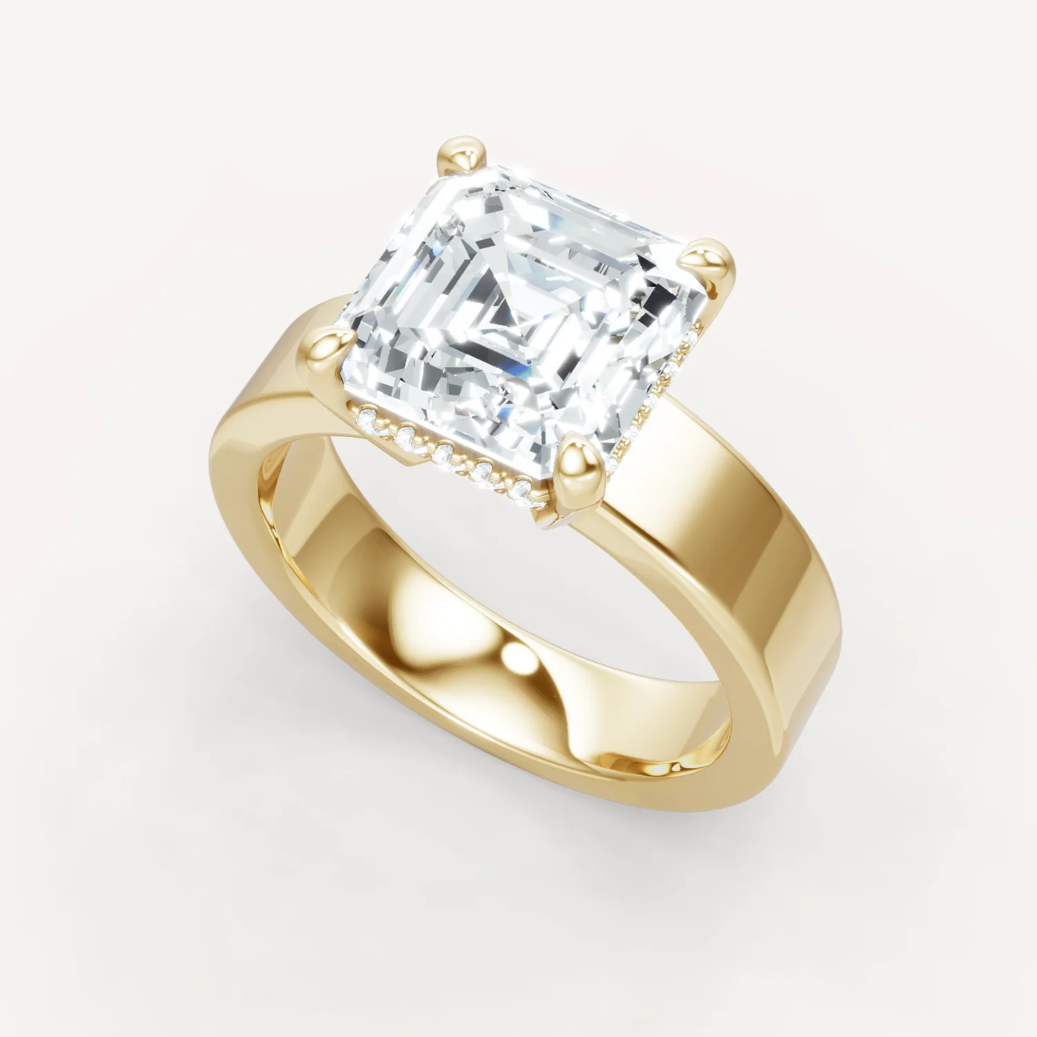 Sleek Haven Bold Hidden Halo - Asscher - Image 3