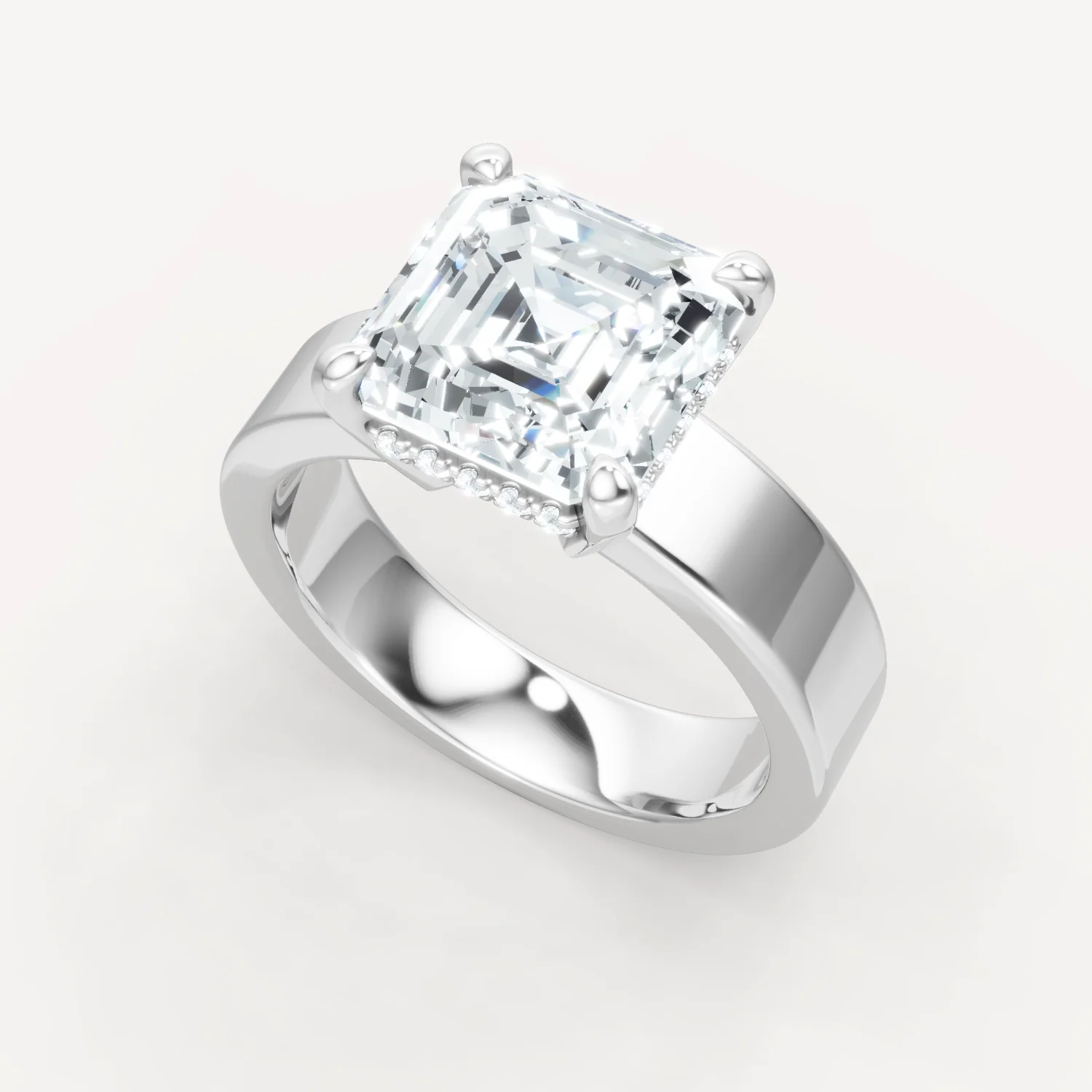 Sleek Haven Bold Hidden Halo - Asscher - Image 7