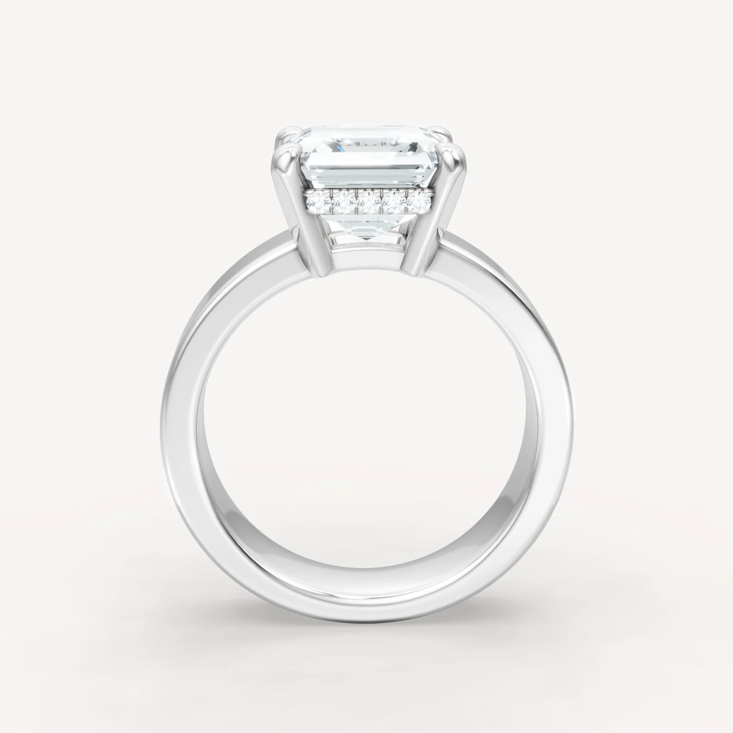Sleek Haven Bold Hidden Halo - Asscher - Image 8