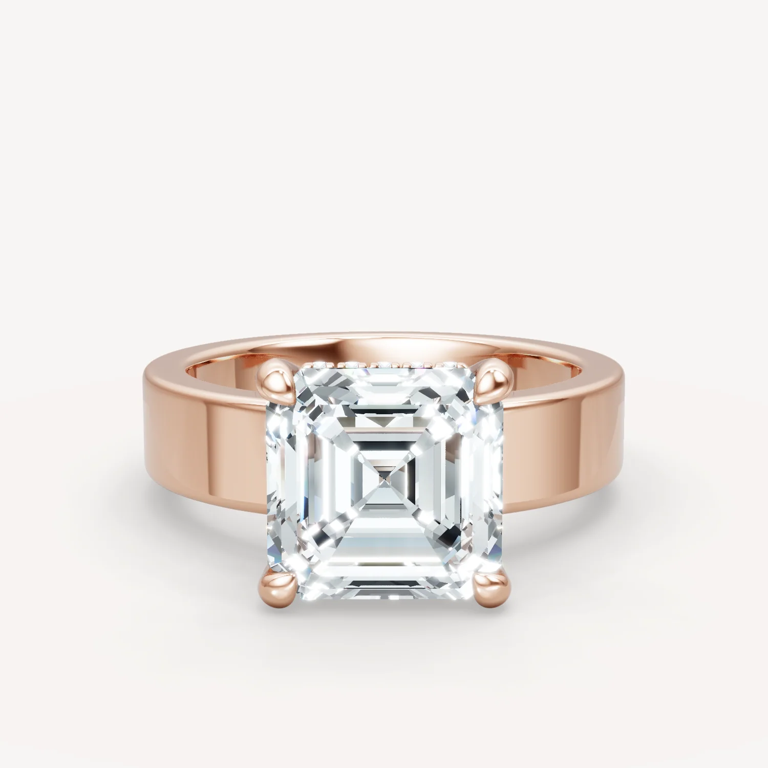 Sleek Haven Bold Hidden Halo - Asscher - Image 9