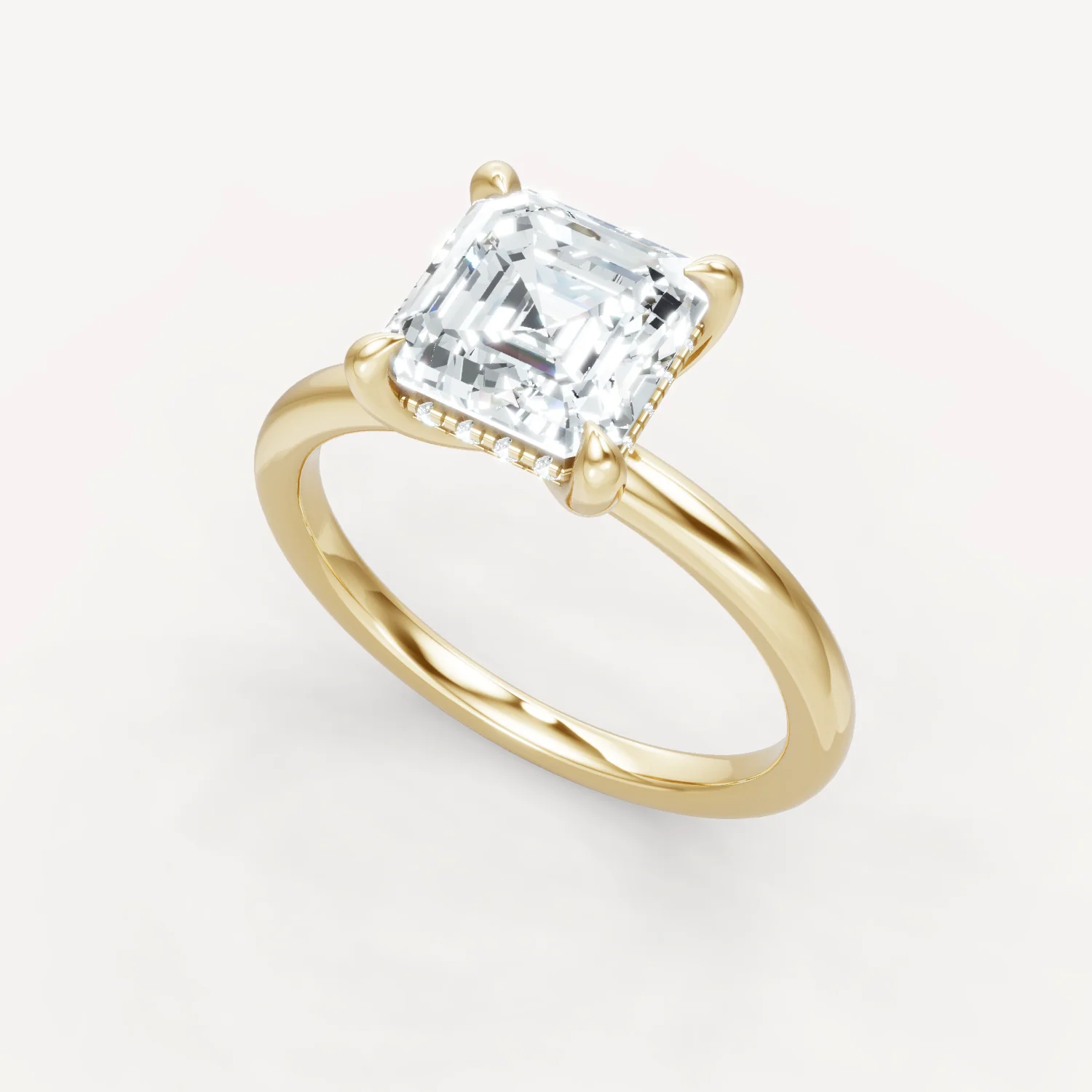 The Jasmine - Asscher - Hidden Halo - Image 4